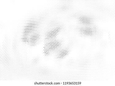 Abstract halftone wave dotted background. Halftone twisted grunge pattern, dot, circle.  Vector modern optical halftone pop art texture for poster, business card, cover, label mock-up, sticker layout