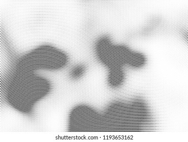 Abstract halftone wave dotted background. Halftone twisted grunge pattern, dot, circle.  Vector modern optical halftone pop art texture for poster, business card, cover, label mock-up, sticker layout