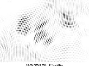 Abstract halftone wave dotted background. Halftone twisted grunge pattern, dot, circle.  Vector modern optical halftone pop art texture for poster, business card, cover, label mock-up, sticker layout