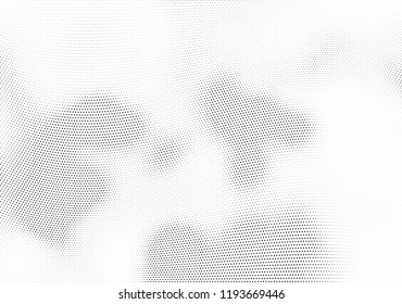 Abstract halftone wave dotted background. Halftone twisted grunge pattern, dot, circle.  Vector modern optical halftone pop art texture for poster, business card, cover, label mock-up, sticker layout