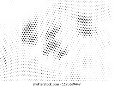 Abstract halftone wave dotted background. Halftone twisted grunge pattern, dot, circle.  Vector modern optical halftone pop art texture for poster, business card, cover, label mock-up, sticker layout