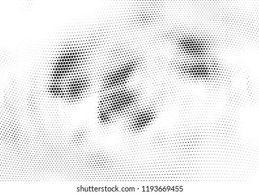 Abstract halftone wave dotted background. Halftone twisted grunge pattern, dot, circle.  Vector modern optical halftone pop art texture for poster, business card, cover, label mock-up, sticker layout