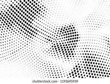 Abstract halftone wave dotted background. Halftone twisted grunge pattern, dot, circle.  Vector modern optical halftone pop art texture for poster, business card, cover, label mock-up, sticker layout