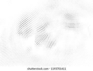 Abstract halftone wave dotted background. Halftone twisted grunge pattern, dot, circle.  Vector modern optical halftone pop art texture for poster, business card, cover, label mock-up, sticker layout