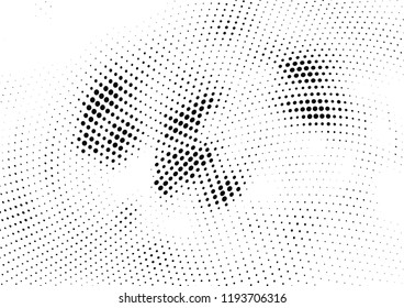 Abstract halftone wave dotted background. Halftone twisted grunge pattern, dot, circle.  Vector modern optical halftone pop art texture for poster, business card, cover, label mock-up, sticker layout
