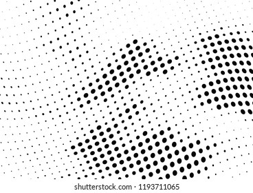 Abstract halftone wave dotted background. Halftone twisted grunge pattern, dot, circle.  Vector modern optical halftone pop art texture for poster, business card, cover, label mock-up, sticker layout