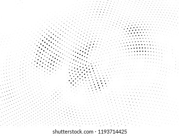Abstract halftone wave dotted background. Halftone twisted grunge pattern, dot, circle.  Vector modern optical halftone pop art texture for poster, business card, cover, label mock-up, sticker layout