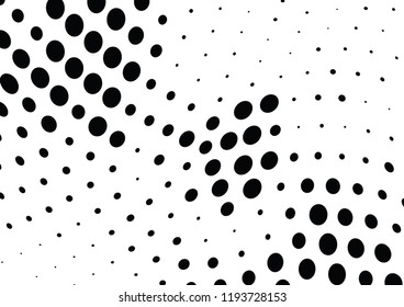 Abstract halftone wave dotted background. Halftone twisted grunge pattern, dot, circle.  Vector modern optical halftone pop art texture for poster, business card, cover, label mock-up, sticker layout