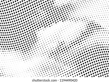 Abstract halftone wave dotted background. Halftone twisted grunge pattern, dot, circle.  Vector modern optical halftone pop art texture for poster, business card, cover, label mock-up, sticker layout