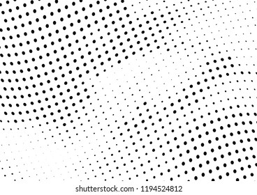 Abstract halftone wave dotted background. Halftone twisted grunge pattern, dot, circle.  Vector modern optical halftone pop art texture for poster, business card, cover, label mock-up, sticker layout