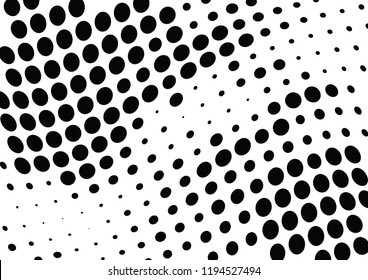 Abstract halftone wave dotted background. Halftone twisted grunge pattern, dot, circle.  Vector modern optical halftone pop art texture for poster, business card, cover, label mock-up, sticker layout