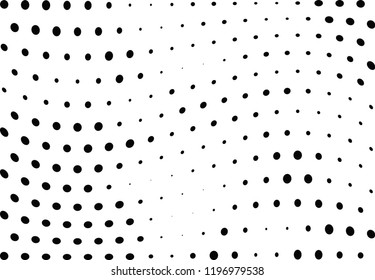 Abstract halftone wave dotted background. Halftone twisted grunge pattern, dot, circle.  Vector modern optical halftone pop art texture for poster, business card, cover, label mock-up, sticker layout