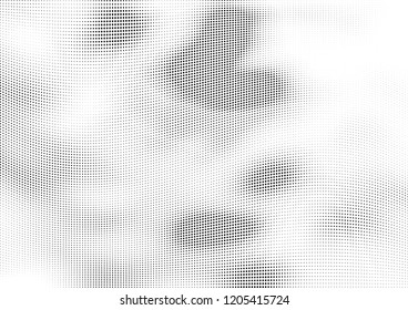Abstract halftone wave dotted background. Halftone twisted grunge pattern, dot, circle.  Vector modern optical halftone pop art texture for poster, business card, cover, label mock-up, sticker layout