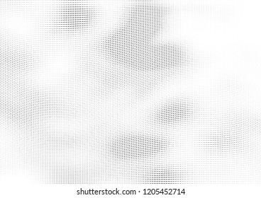 Abstract halftone wave dotted background. Halftone twisted grunge pattern, dot, circle.  Vector modern optical halftone pop art texture for poster, business card, cover, label mock-up, sticker layout
