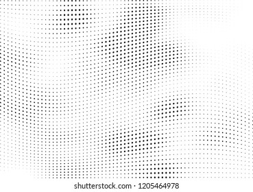 Abstract halftone wave dotted background. Halftone twisted grunge pattern, dot, circle.  Vector modern optical halftone pop art texture for poster, business card, cover, label mock-up, sticker layout
