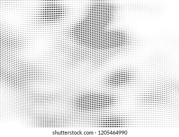 Abstract halftone wave dotted background. Halftone twisted grunge pattern, dot, circle.  Vector modern optical halftone pop art texture for poster, business card, cover, label mock-up, sticker layout