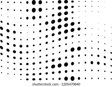 Abstract halftone wave dotted background. Halftone twisted grunge pattern, dot, circle.  Vector modern optical halftone pop art texture for poster, business card, cover, label mock-up, sticker layout