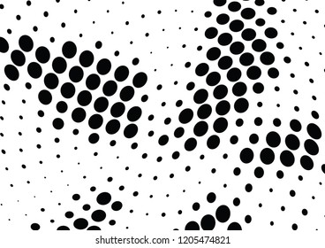 Abstract halftone wave dotted background. Halftone twisted grunge pattern, dot, circle.  Vector modern optical halftone pop art texture for poster, business card, cover, label mock-up, sticker layout