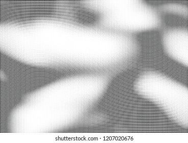 Abstract halftone wave dotted background. Halftone twisted grunge pattern, dot, circle.  Vector modern optical halftone pop art texture for poster, business card, cover, label mock-up, sticker layout