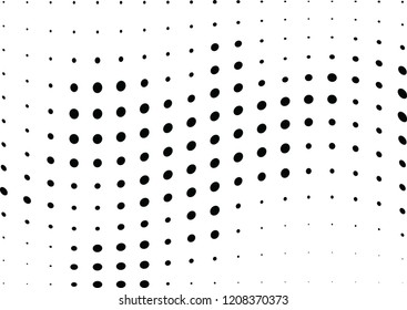 Abstract halftone wave dotted background. Halftone twisted grunge pattern, dot, circle.  Vector modern optical halftone pop art texture for poster, business card, cover, label mock-up, sticker layout