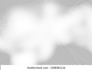 Abstract halftone wave dotted background. Halftone twisted grunge pattern, dot, circle.  Vector modern optical halftone pop art texture for poster, business card, cover, label mock-up, sticker layout