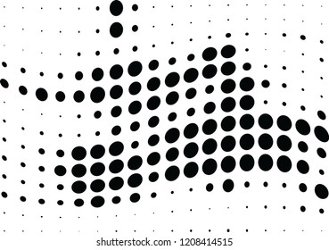 Abstract halftone wave dotted background. Halftone twisted grunge pattern, dot, circle.  Vector modern optical halftone pop art texture for poster, business card, cover, label mock-up, sticker layout