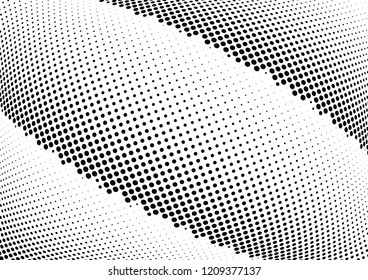 Abstract halftone wave dotted background. Halftone twisted grunge pattern, dot, circle.  Vector modern optical halftone pop art texture for poster, business card, cover, label mock-up, sticker layout