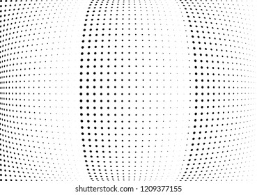Abstract halftone wave dotted background. Halftone twisted grunge pattern, dot, circle.  Vector modern optical halftone pop art texture for poster, business card, cover, label mock-up, sticker layout