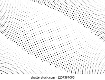 Abstract halftone wave dotted background. Halftone twisted grunge pattern, dot, circle.  Vector modern optical halftone pop art texture for poster, business card, cover, label mock-up, sticker layout