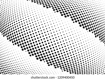 Abstract halftone wave dotted background. Halftone twisted grunge pattern, dot, circle.  Vector modern optical halftone pop art texture for poster, business card, cover, label mock-up, sticker layout