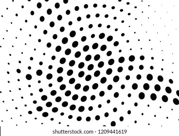 Abstract halftone wave dotted background. Halftone twisted grunge pattern, dot, circle.  Vector modern optical halftone pop art texture for poster, business card, cover, label mock-up, sticker layout