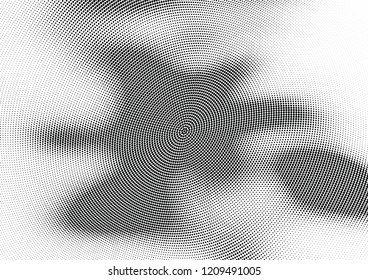 Abstract halftone wave dotted background. Halftone twisted grunge pattern, dot, circle.  Vector modern optical halftone pop art texture for poster, business card, cover, label mock-up, sticker layout