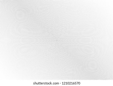 Abstract halftone wave dotted background. Halftone twisted grunge pattern, dot, circle.  Vector modern optical halftone pop art texture for poster, business card, cover, label mock-up, sticker layout