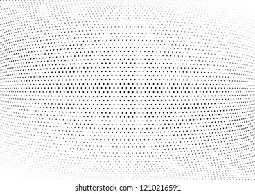 Abstract halftone wave dotted background. Halftone twisted grunge pattern, dot, circle.  Vector modern optical halftone pop art texture for poster, business card, cover, label mock-up, sticker layout