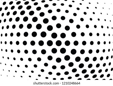 Abstract halftone wave dotted background. Halftone twisted grunge pattern, dot, circle.  Vector modern optical halftone pop art texture for poster, business card, cover, label mock-up, sticker layout