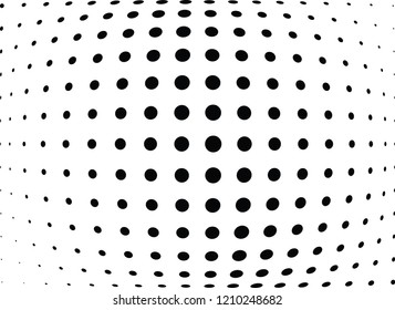 Abstract halftone wave dotted background. Halftone twisted grunge pattern, dot, circle.  Vector modern optical halftone pop art texture for poster, business card, cover, label mock-up, sticker layout