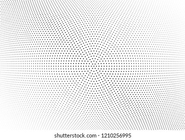 Abstract halftone wave dotted background. Halftone twisted grunge pattern, dot, circle.  Vector modern optical halftone pop art texture for poster, business card, cover, label mock-up, sticker layout