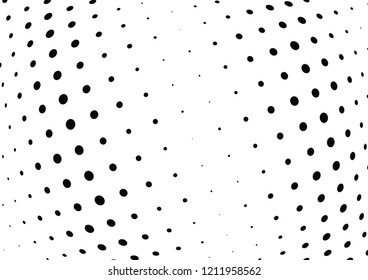 Abstract halftone wave dotted background. Halftone twisted grunge pattern, dot, circle.  Vector modern optical halftone pop art texture for poster, business card, cover, label mock-up, sticker layout