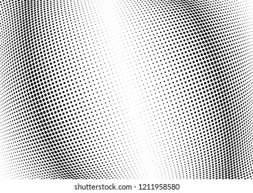 Abstract halftone wave dotted background. Halftone twisted grunge pattern, dot, circle.  Vector modern optical halftone pop art texture for poster, business card, cover, label mock-up, sticker layout