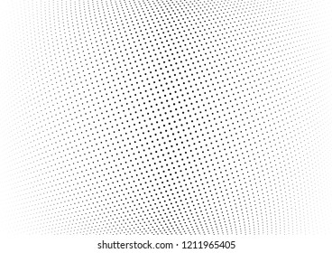 Abstract halftone wave dotted background. Halftone twisted grunge pattern, dot, circle.  Vector modern optical halftone pop art texture for poster, business card, cover, label mock-up, sticker layout