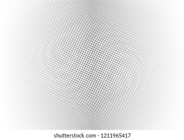 Abstract halftone wave dotted background. Halftone twisted grunge pattern, dot, circle.  Vector modern optical halftone pop art texture for poster, business card, cover, label mock-up, sticker layout