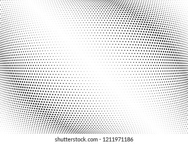 Abstract halftone wave dotted background. Halftone twisted grunge pattern, dot, circle.  Vector modern optical halftone pop art texture for poster, business card, cover, label mock-up, sticker layout