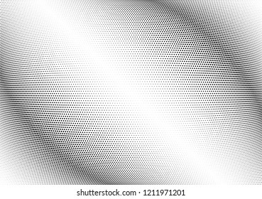 Abstract halftone wave dotted background. Halftone twisted grunge pattern, dot, circle.  Vector modern optical halftone pop art texture for poster, business card, cover, label mock-up, sticker layout