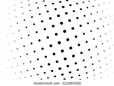 Abstract halftone wave dotted background. Halftone twisted grunge pattern, dot, circle.  Vector modern optical halftone pop art texture for poster, business card, cover, label mock-up, sticker layout