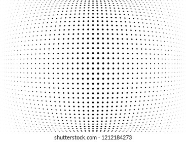 Abstract halftone wave dotted background. Halftone twisted grunge pattern, dot, circle.  Vector modern optical halftone pop art texture for poster, business card, cover, label mock-up, sticker layout