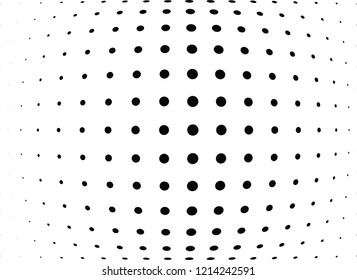 Abstract halftone wave dotted background. Halftone twisted grunge pattern, dot, circle.  Vector modern optical halftone pop art texture for poster, business card, cover, label mock-up, sticker layout