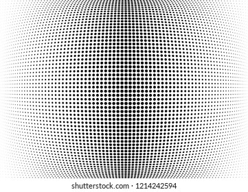 Abstract halftone wave dotted background. Halftone twisted grunge pattern, dot, circle.  Vector modern optical halftone pop art texture for poster, business card, cover, label mock-up, sticker layout