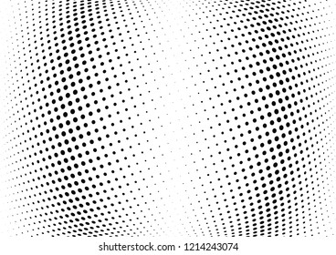 Abstract halftone wave dotted background. Halftone twisted grunge pattern, dot, circle.  Vector modern optical halftone pop art texture for poster, business card, cover, label mock-up, sticker layout