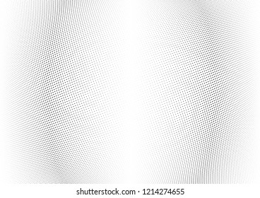 Abstract halftone wave dotted background. Halftone twisted grunge pattern, dot, circle.  Vector modern optical halftone pop art texture for poster, business card, cover, label mock-up, sticker layout
