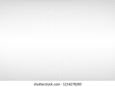 Abstract halftone wave dotted background. Halftone twisted grunge pattern, dot, circle.  Vector modern optical halftone pop art texture for poster, business card, cover, label mock-up, sticker layout